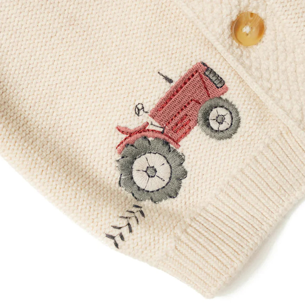 Eleanor Charles The Organic Cotton Embroidered Cardigan