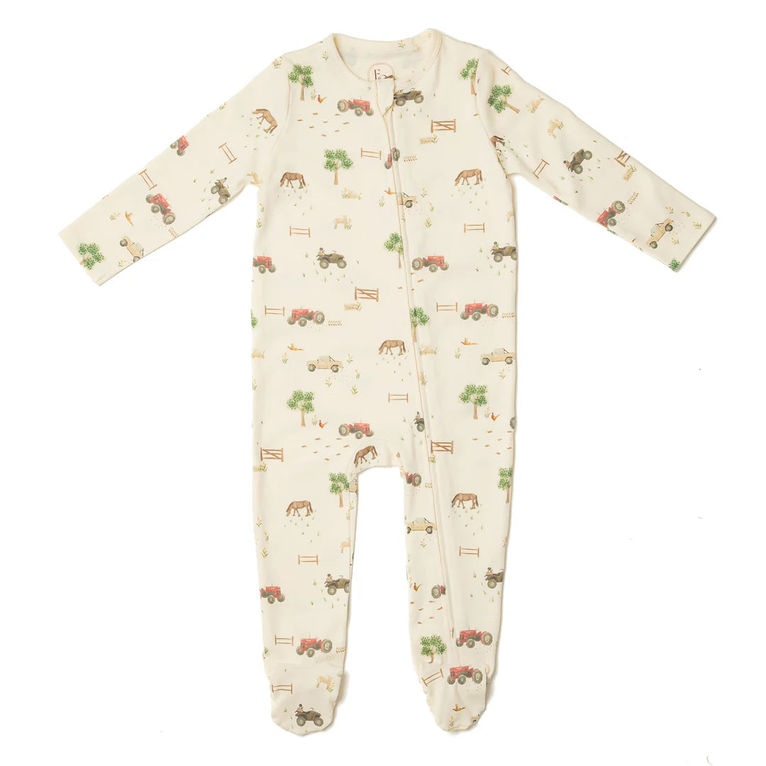 Eleanor Charles On The Farm Zip Sleepsuit