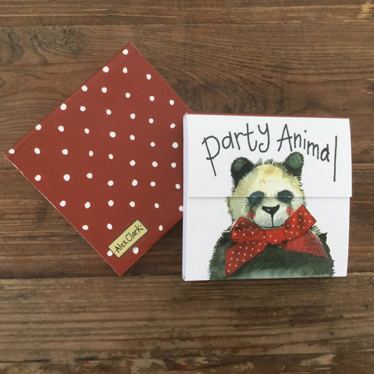 Alex Clark Party Animal Panda Mini Magnetic Notepad