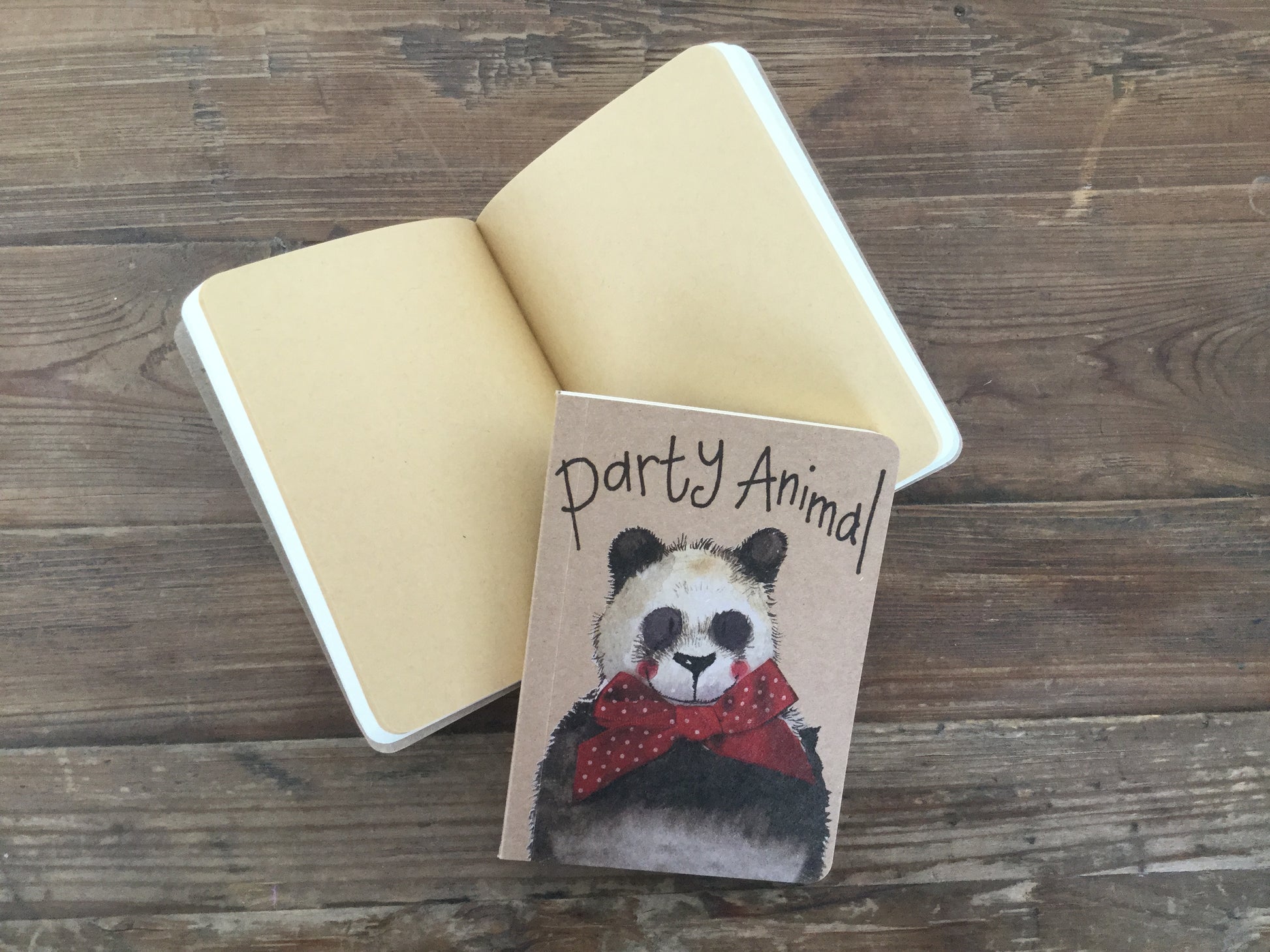 Alex Clark Panda Small Kraft Notebook