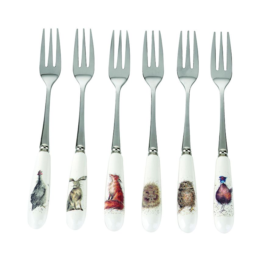 Wrendale Country Animal Set of 6 Pastry Forks