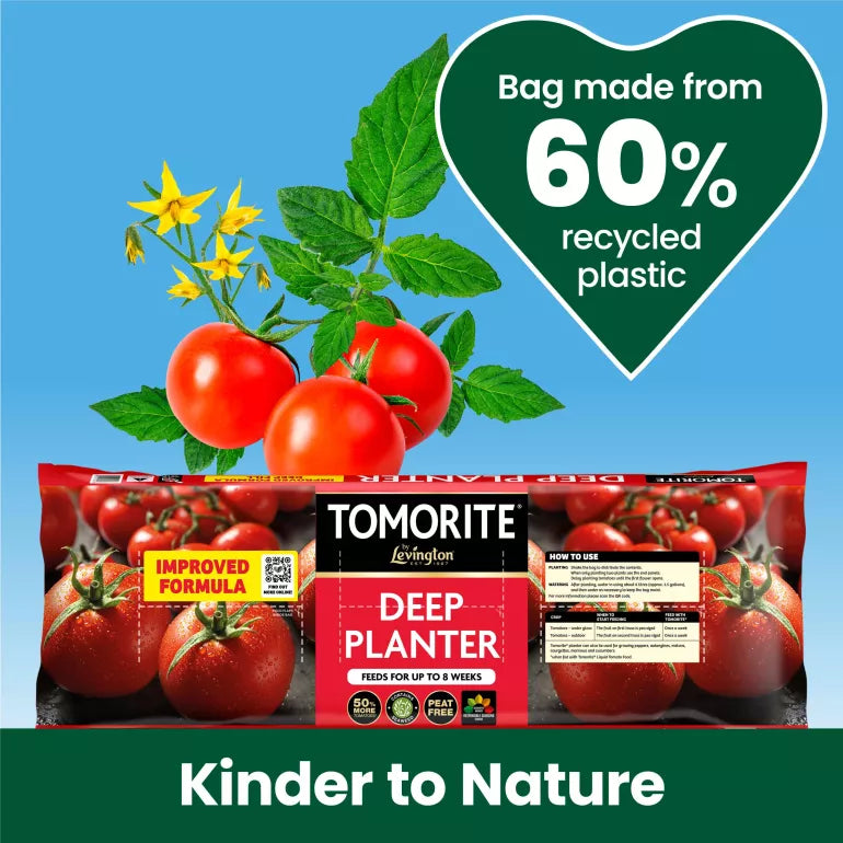 Levington Tomorite Peat Free Deep Planter Fruit and Vegetable Growing Compost