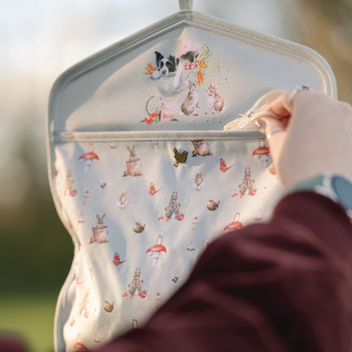 Wrendale Garden Friends Animal Peg Bag