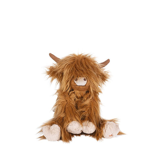Meet Gordon, the delightful Highland cow from our plush collection
Inspired by the 'Daisy Coo' design, with an embroidered wren on his foot
Comes with a gift tag containing information about Gordon
Each plush is carefully sourced and made with soft, tactile materials
A unique and high-quality gift for any Wrendale collector
Suitable from birth
Made from polyester with fibre stuffing
Junior size: 220mm x 140mm x 190mm
