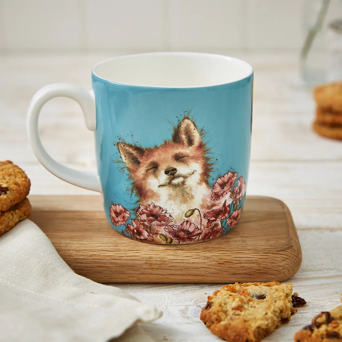 Wrendale Poppy Field Fox Large Mug