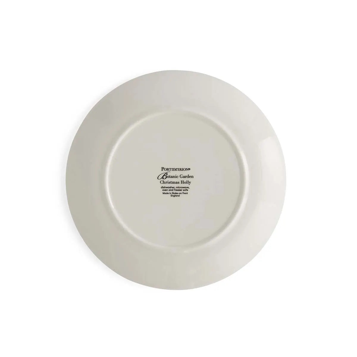 Portmeirion Botanic Garden Christmas Holly Robin 6-inch earthenware side plates set of two