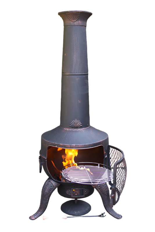 Gardeco Large Tia Chimenea with BBQ Grill