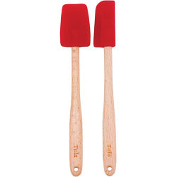 Tala Silicone Headed Spatulas/Wooden Handles Set of 2