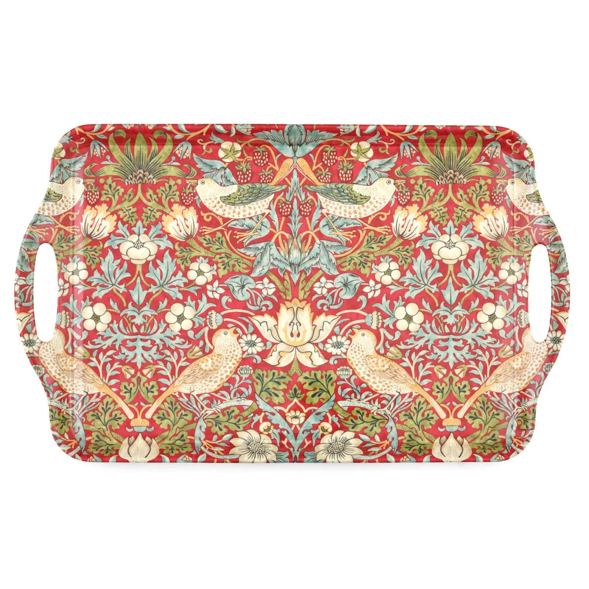 Pimpernel Morris & Co Strawberry Thief Red Large Handled Tray