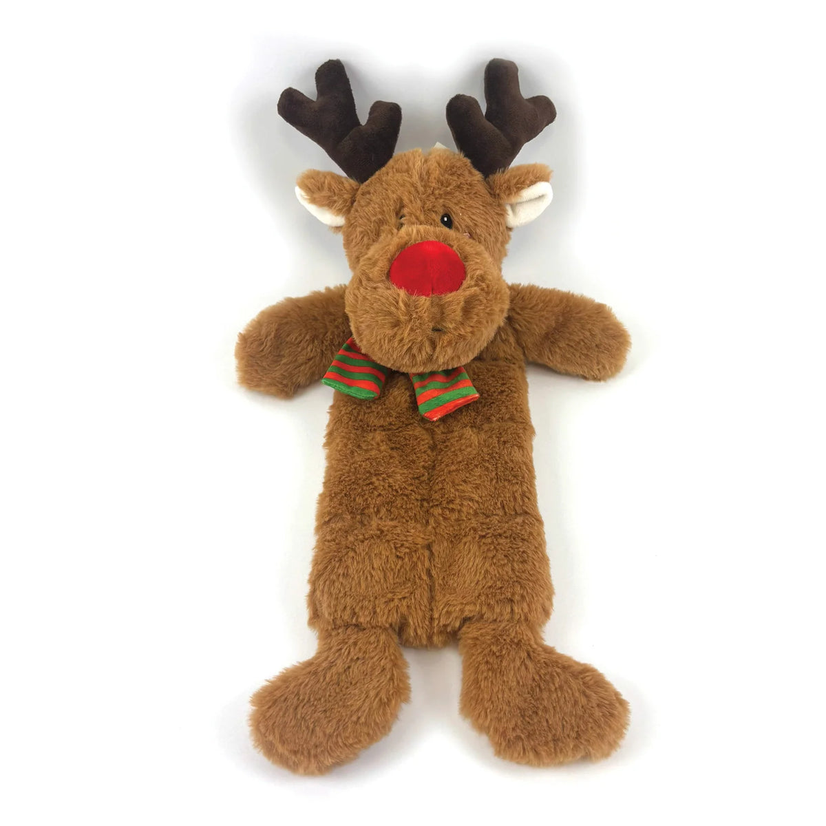 Happy Pet Ralph Reindeer multi squeaker plush Christmas dog toy