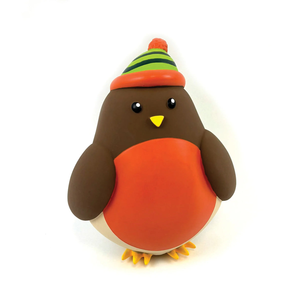 Happy Pet Rolo Robin latex squeaky Christmas dog toy