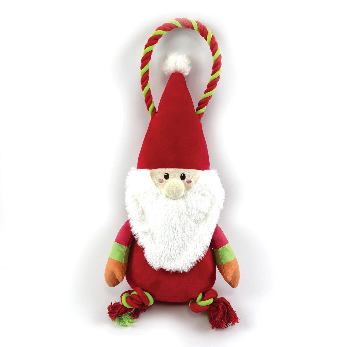 Happy Pet Jumbo Santa Paws rope Christmas tug dog toy for large dogs