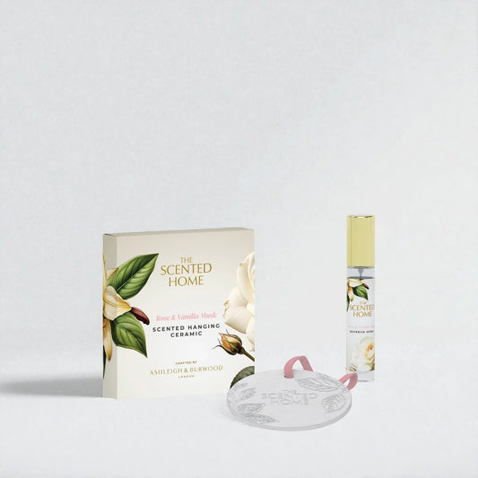 Ashleigh & Burwood - TSH Festive Hanging Ceramic (with Mini Spray) Rose & Vanilla