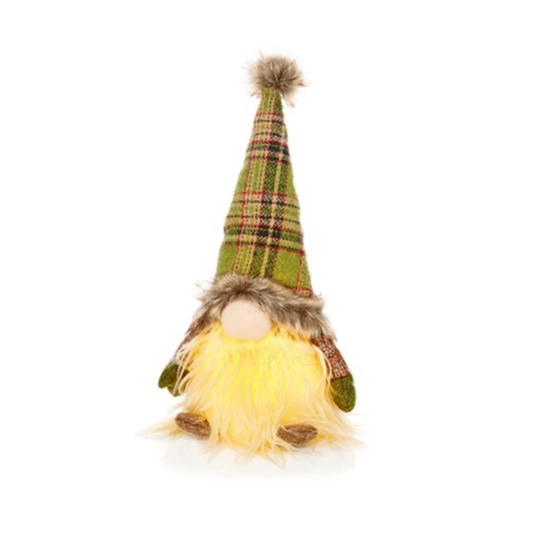 Premier 35cm Lit Green Tartan Sitting Gonk