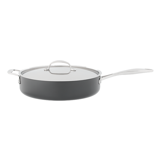 Stellar Hard Anodised Non-Stick Saute Pan with Lid 28cm