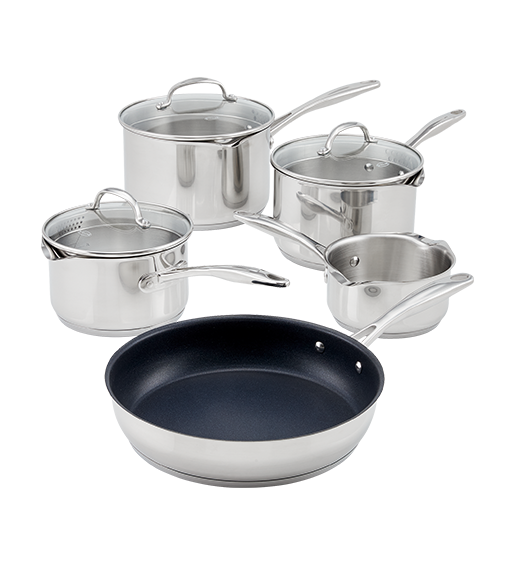 Stellar Profile 5 Piece Draining Saucepan Set