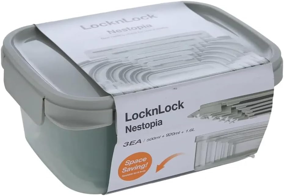 LocknLock 3 Piece Sage Nest Storage Container Set