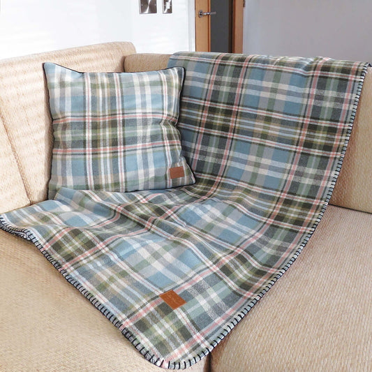 Samuel Lamont Tweed Blanket 127 x 152cm Green