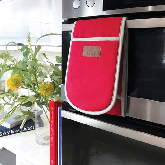 Samuel Lamont Red Canvas Double Oven Glove