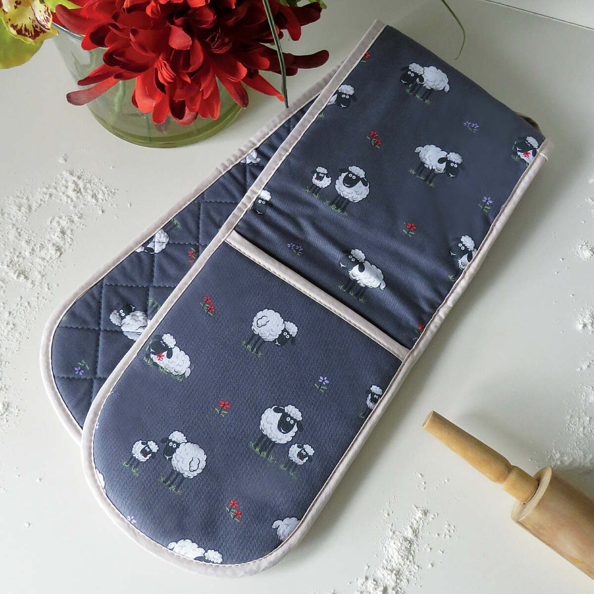 Samuel Lamont Fluffy Flock Double Oven Glove