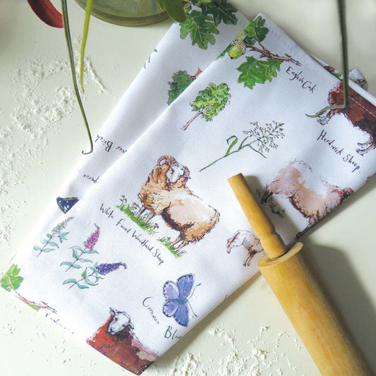 Samuel Lamont Madeleine Floyd Out in the Fields Cotton Tea Towel