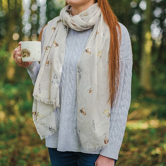Wrendale A Dog's Life Dog Print Scarf