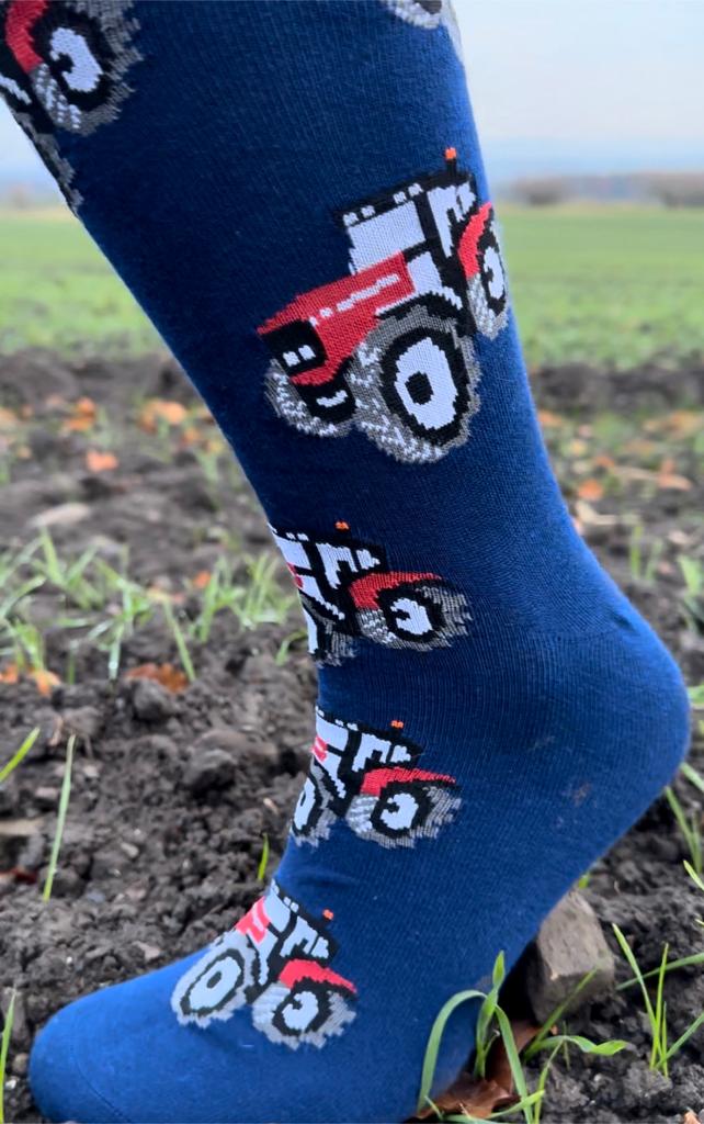 ShuttleSocks Mens Red Tractor Crew Socks