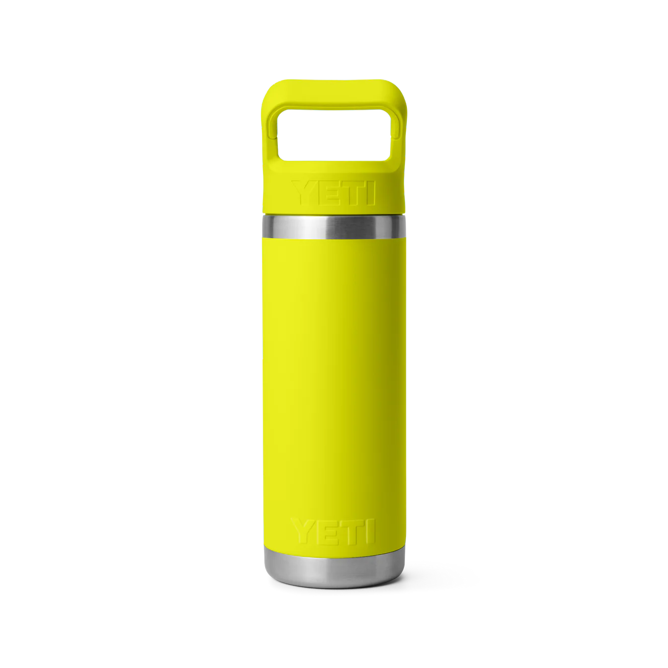YETI Rambler 18 oz (532ml) Bottle with Colour-Matched Straw Cap - Firefly Yellow (Limited Edition)