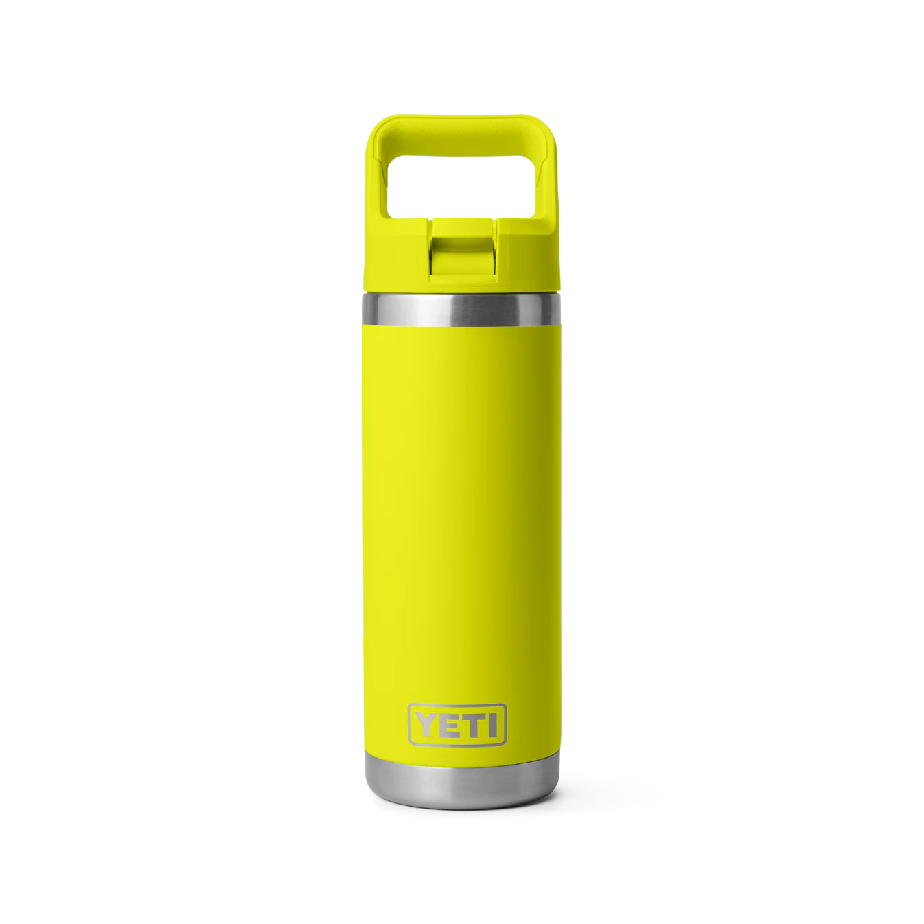 YETI Rambler 18 oz (532ml) Bottle with Colour-Matched Straw Cap - Firefly Yellow (Limited Edition)