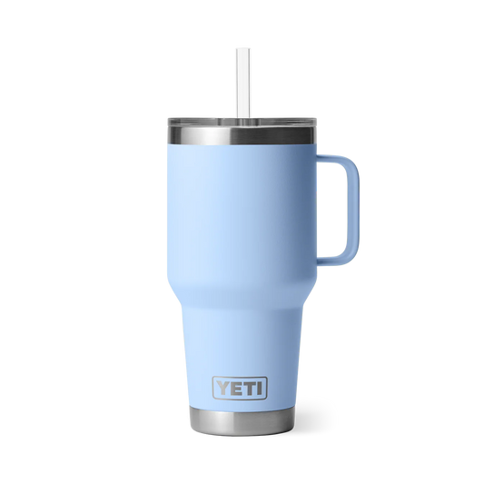 YETI Rambler 35 oz (1 l) Straw Mug with Straw Lid - Big Sky Blue (Limited Edition)