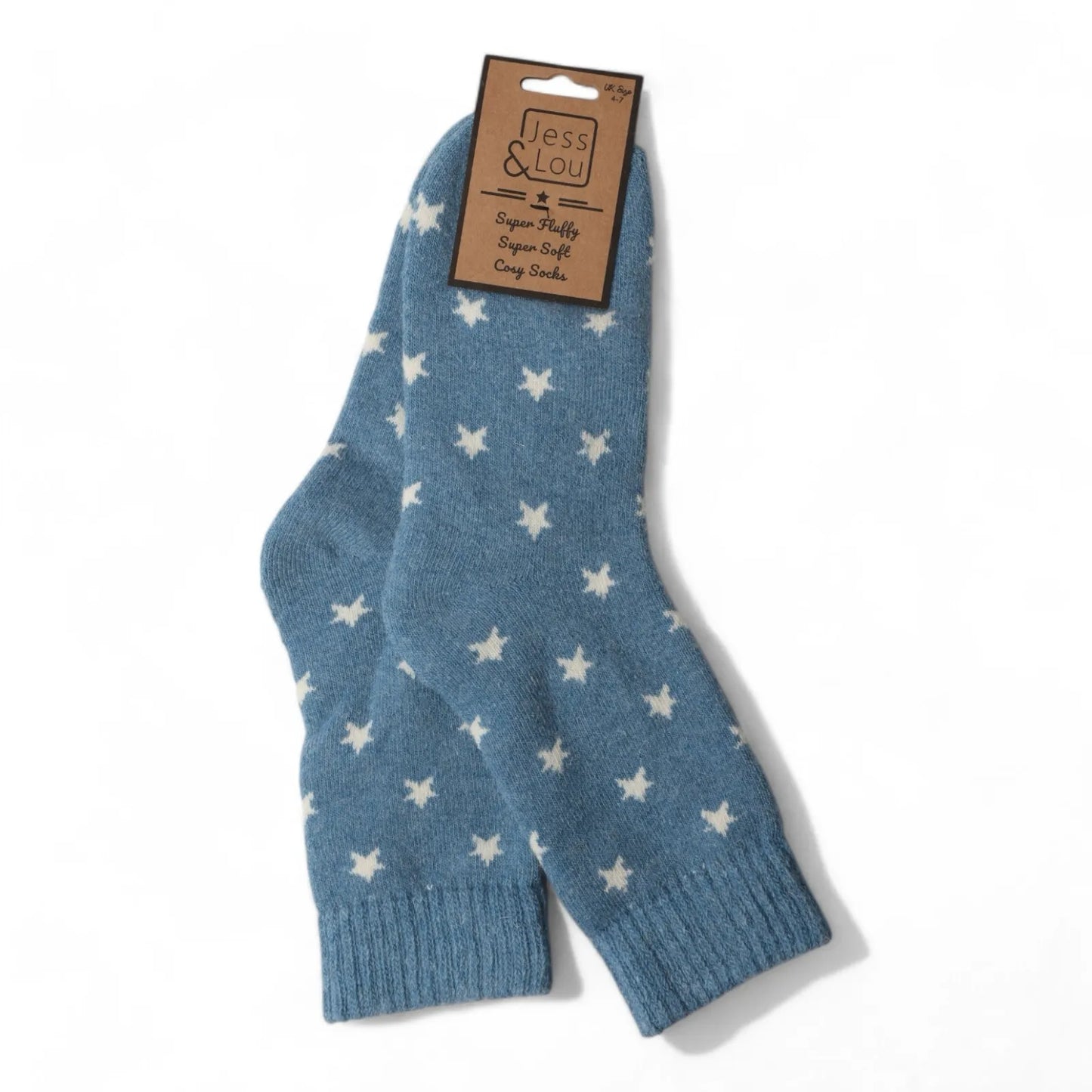 Jess & Lou Stylish Stars Ribbed Socks