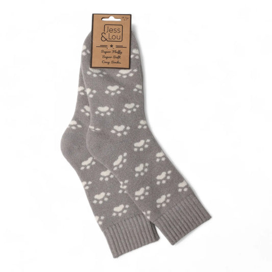 Jess & Lou Pouncing Paw Ribbed Socks