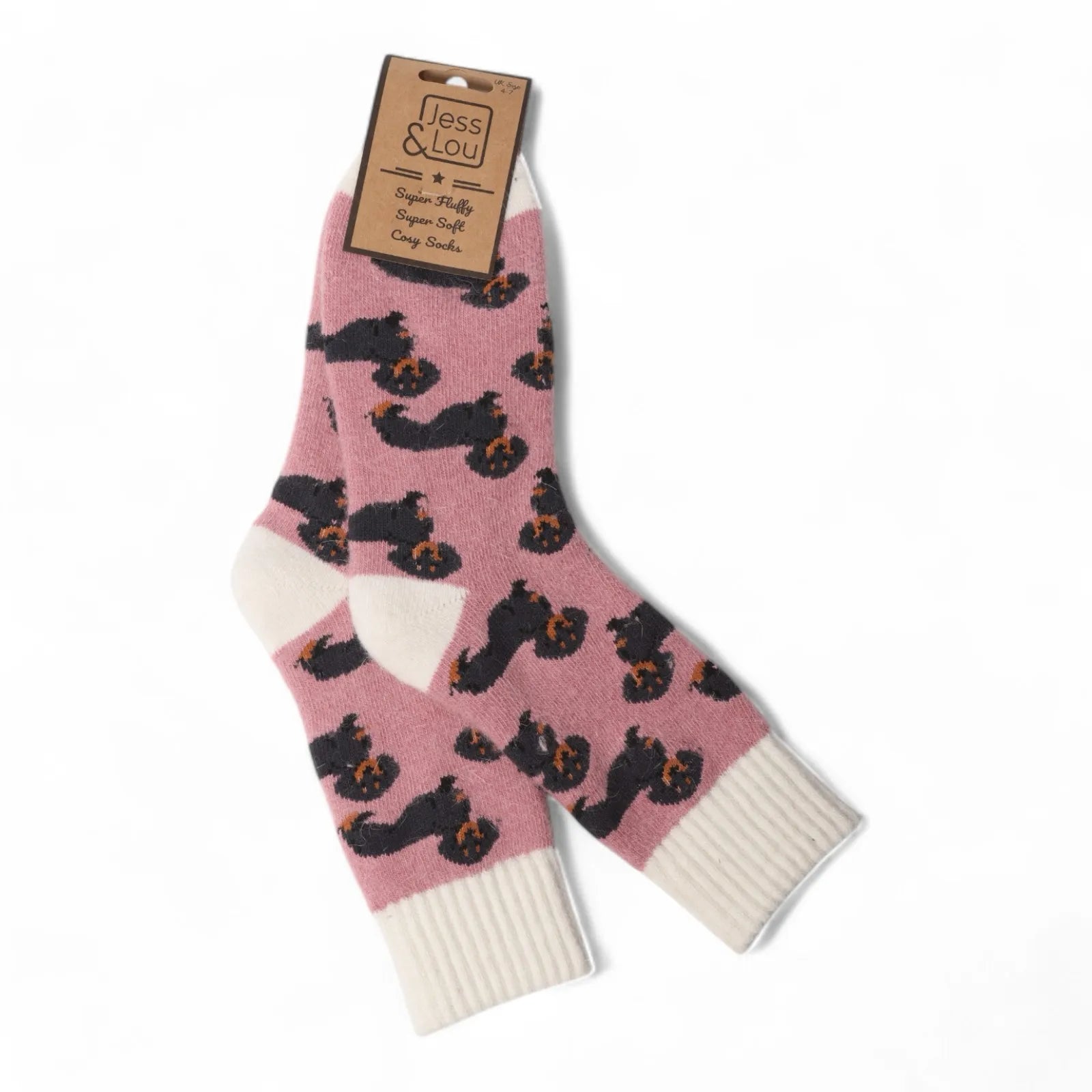 Jess & Lou Dashing Dachsunds Ribbed Socks