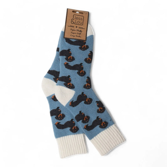 Jess & Lou Dashing Dachsunds Ribbed Socks