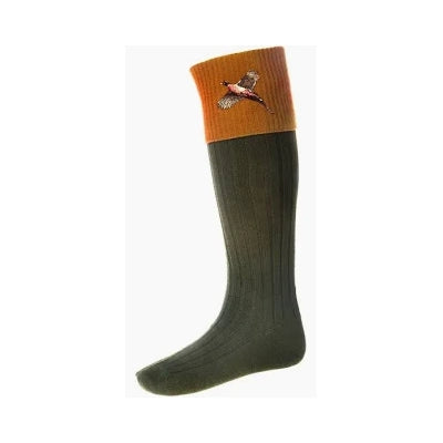 House of Cheviot Lomond Shooting Sock with Partridge