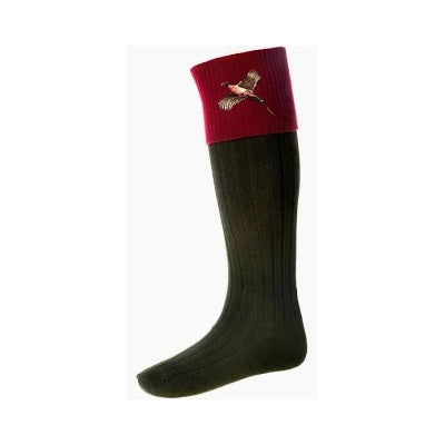 House of Cheviot Lomond Shooting Sock with Pheasant