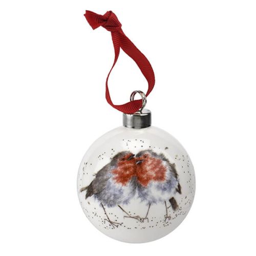 Wrendale Snuggled up Robin Bauble