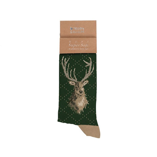 Wrendale Portrait of a Stag Mens Socks