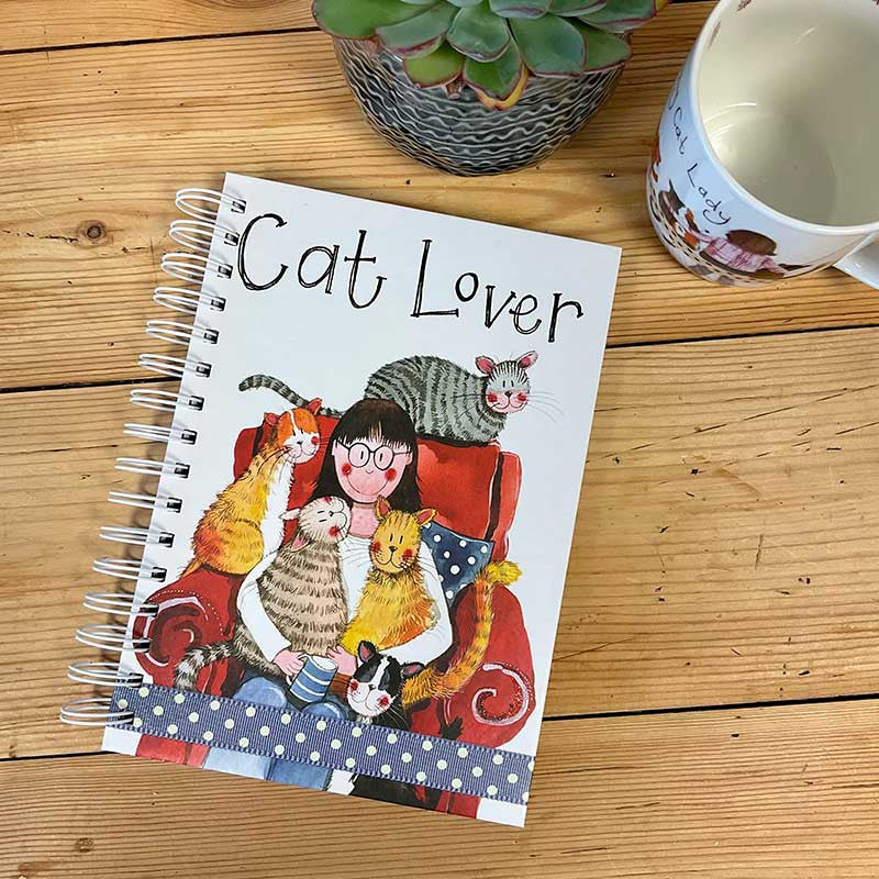 Alex Clark Cat Lover Spiral Journal
