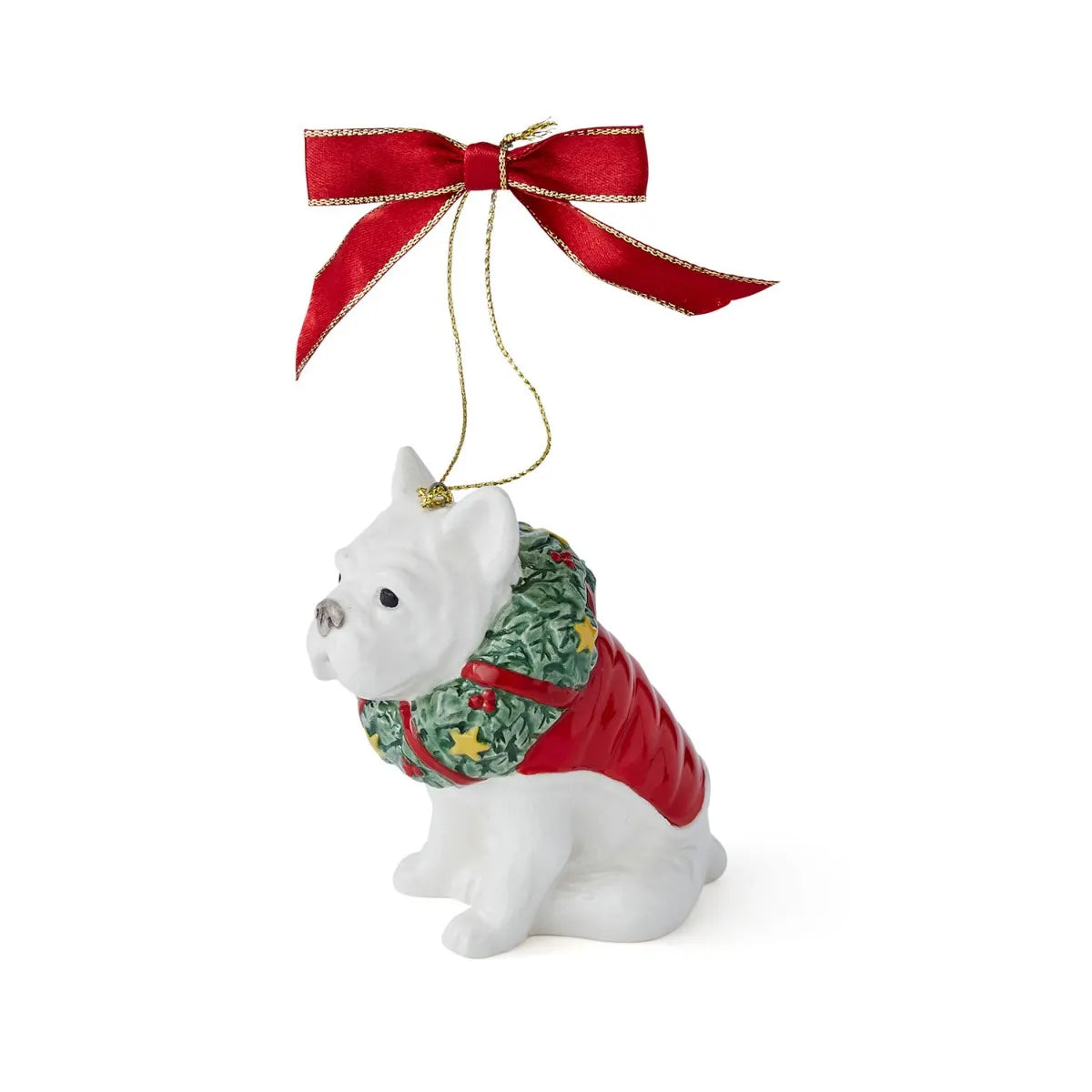 Spode French Bulldog Christmas Tree Decoration