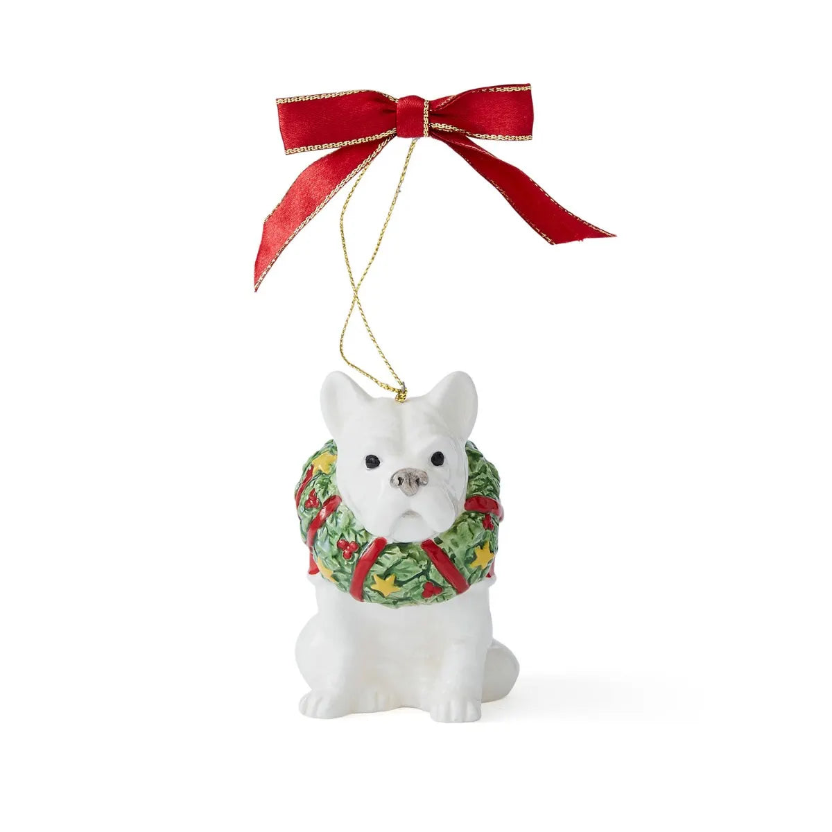 Spode French Bulldog Christmas Tree Decoration