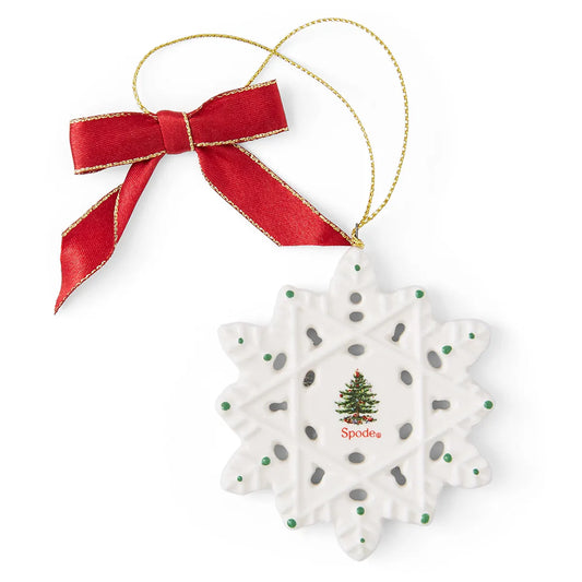 Spode Snowflake Christmas Tree Decoration