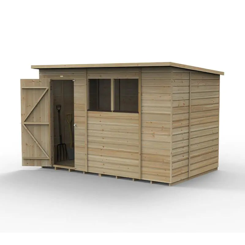 Forest Garden Beckwood 10x6 Pent Shed with 2 Windows