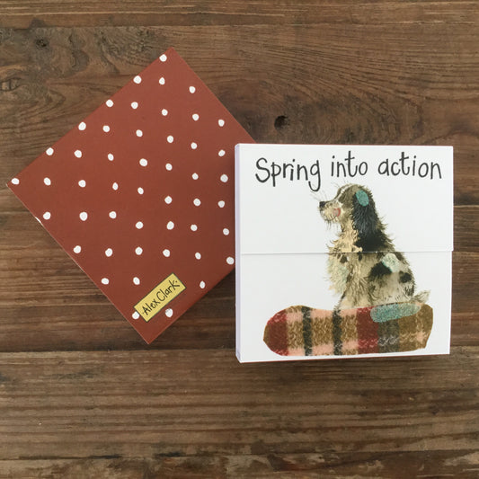 Alex Clark Spaniel Dog Mini Magnetic Notepad