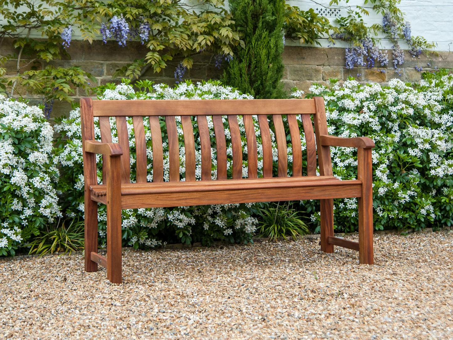 Alexander Rose St George Oiled Mahogany Bench 5ft