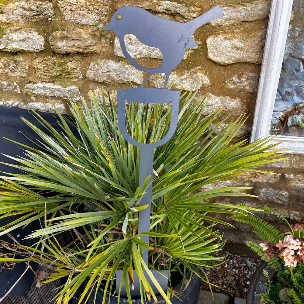 Poppy Forge Robin on a Spade Garden Silhouette