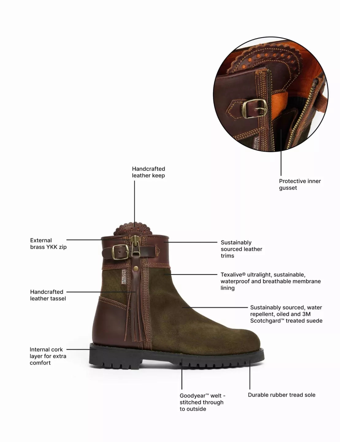 Penelope Chilvers Inclement Cropped Tassel Boot