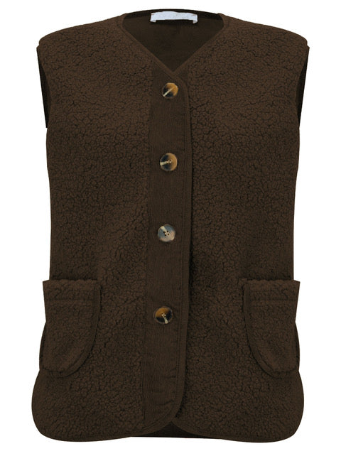 Amazing Woman Teddy Lammy Faux Suede Gilet