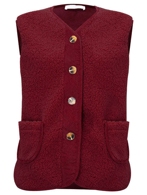 Amazing Woman Teddy Lammy Faux Suede Gilet