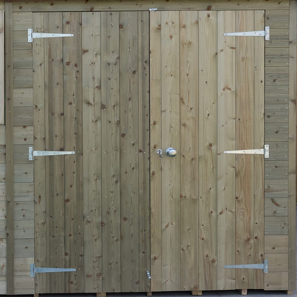 Forest Garden Timberdale 12x8 Reverse Apex Shed - Double Door